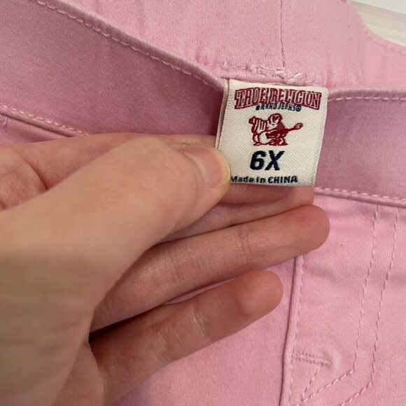 TRUE RELIGION Toddler Girls " Skinny Legging " Pink Pull On Jeggings Jeans Pants - Picture 4 of 16